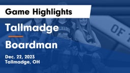 Tallmadge  vs Boardman  Game Highlights - Dec. 22, 2023