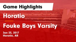 Horatio  vs Fouke Boys Varsity Game Highlights - Jan 23, 2017