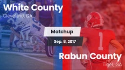 Matchup: White County High vs. Rabun County  2017
