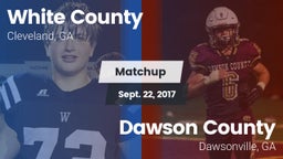 Matchup: White County High vs. Dawson County  2017