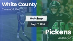 Matchup: White County High vs. Pickens  2018
