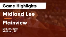 Midland Lee  vs Plainview  Game Highlights - Dec. 29, 2018