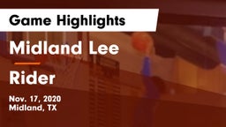 Midland Lee  vs Rider  Game Highlights - Nov. 17, 2020