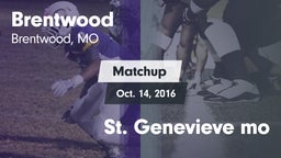 Matchup: Brentwood High vs. St. Genevieve mo 2016