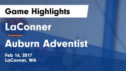 LaConner  vs Auburn Adventist Game Highlights - Feb 16, 2017