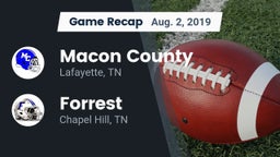 Recap: Macon County  vs. Forrest  2019