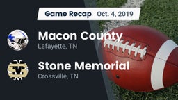 Recap: Macon County  vs. Stone Memorial  2019