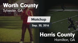 Matchup: Worth County High vs. Harris County  2016