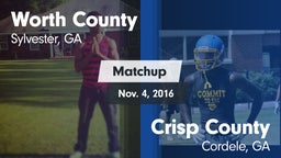 Matchup: Worth County High vs. Crisp County  2016