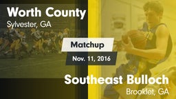Matchup: Worth County High vs. Southeast Bulloch  2016