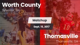 Matchup: Worth County High vs. Thomasville  2017
