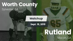 Matchup: Worth County High vs. Rutland  2019