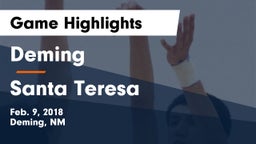 Deming  vs Santa Teresa  Game Highlights - Feb. 9, 2018