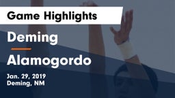 Deming  vs Alamogordo  Game Highlights - Jan. 29, 2019