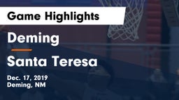 Deming  vs Santa Teresa  Game Highlights - Dec. 17, 2019