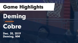 Deming  vs Cobre  Game Highlights - Dec. 20, 2019