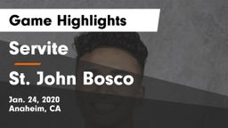 Servite vs St. John Bosco Game Highlights - Jan. 24, 2020