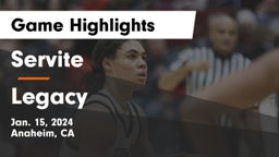 Servite vs Legacy  Game Highlights - Jan. 15, 2024