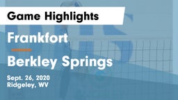 Frankfort  vs Berkley Springs Game Highlights - Sept. 26, 2020