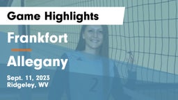 Frankfort  vs Allegany Game Highlights - Sept. 11, 2023