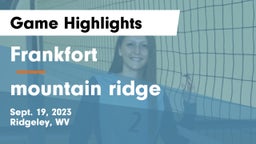 Frankfort  vs mountain ridge Game Highlights - Sept. 19, 2023