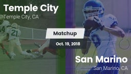 Matchup: Temple City High vs. San Marino  2018
