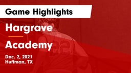 Hargrave  vs Academy  Game Highlights - Dec. 2, 2021