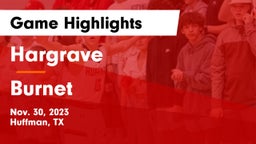 Hargrave  vs Burnet  Game Highlights - Nov. 30, 2023