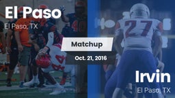 Matchup: El Paso  vs. Irvin  2016