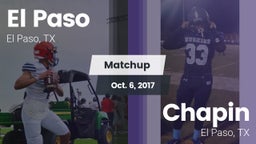 Matchup: El Paso  vs. Chapin  2017