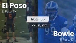 Matchup: El Paso  vs. Bowie  2017