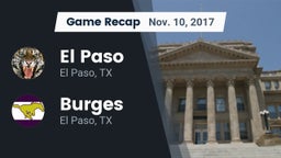 Recap: El Paso  vs. Burges  2017