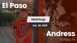 Matchup: El Paso  vs. Andress  2018