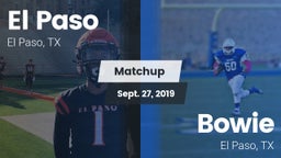 Matchup: El Paso  vs. Bowie  2019