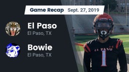 Recap: El Paso  vs. Bowie  2019