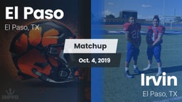 Matchup: El Paso  vs. Irvin  2019