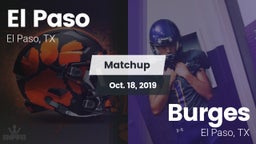 Matchup: El Paso  vs. Burges  2019