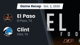 Recap: El Paso  vs. Clint  2020