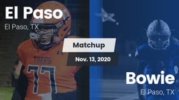 Matchup: El Paso  vs. Bowie  2020