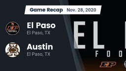 Recap: El Paso  vs. Austin  2020