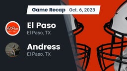 Recap: El Paso  vs. Andress  2023