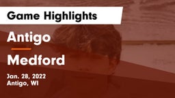 Antigo  vs Medford  Game Highlights - Jan. 28, 2022