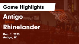 Antigo  vs Rhinelander  Game Highlights - Dec. 1, 2023