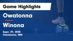 Owatonna  vs Winona  Game Highlights - Sept. 29, 2020