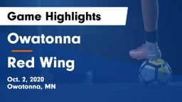 Owatonna  vs Red Wing  Game Highlights - Oct. 2, 2020