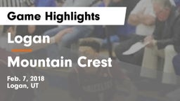 Logan  vs Mountain Crest  Game Highlights - Feb. 7, 2018