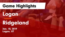 Logan  vs Ridgeland  Game Highlights - Jan. 18, 2019