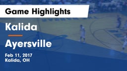 Kalida  vs Ayersville  Game Highlights - Feb 11, 2017