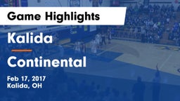 Kalida  vs Continental  Game Highlights - Feb 17, 2017