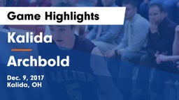 Kalida  vs Archbold Game Highlights - Dec. 9, 2017